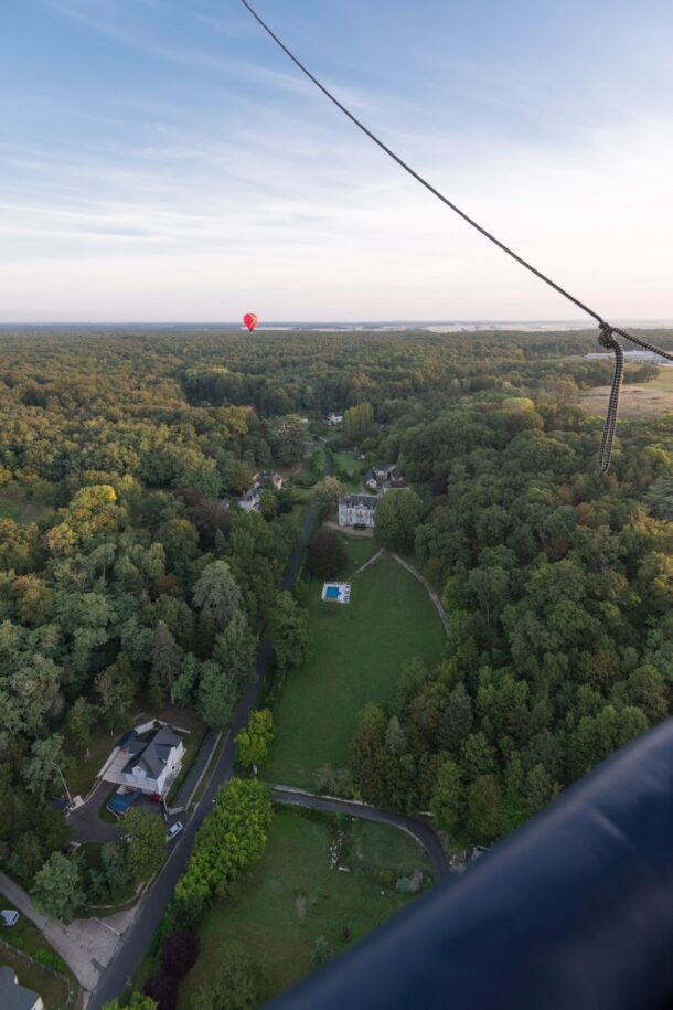 Survol en montgolfière des châteaux de la Loire